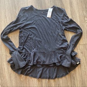 American Eagle Ruffle Long Sleeve Top
